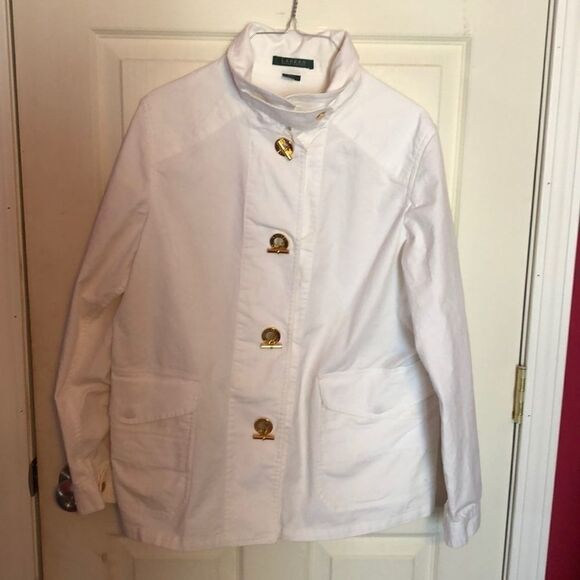 Lauren Ralph Lauren white jacket sz L - Picture 1 of 6